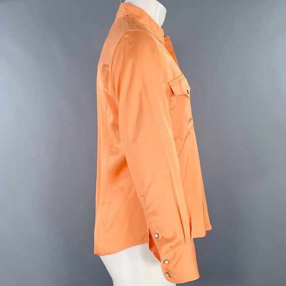 DRIES VAN NOTEN Size 36 Orange Western Long Sleeve Shirt - Picture 3 of 9